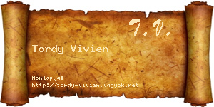Tordy Vivien névjegykártya